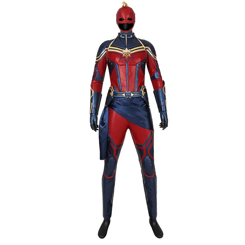 Costume Only Мстители 4 эндшпиль косплей Капитан Марвел Карол костюм кары Дэнверс комбинезон Хэллоуин Женская одежда для взрослых с обувью на заказ - Цвет: Costume Only