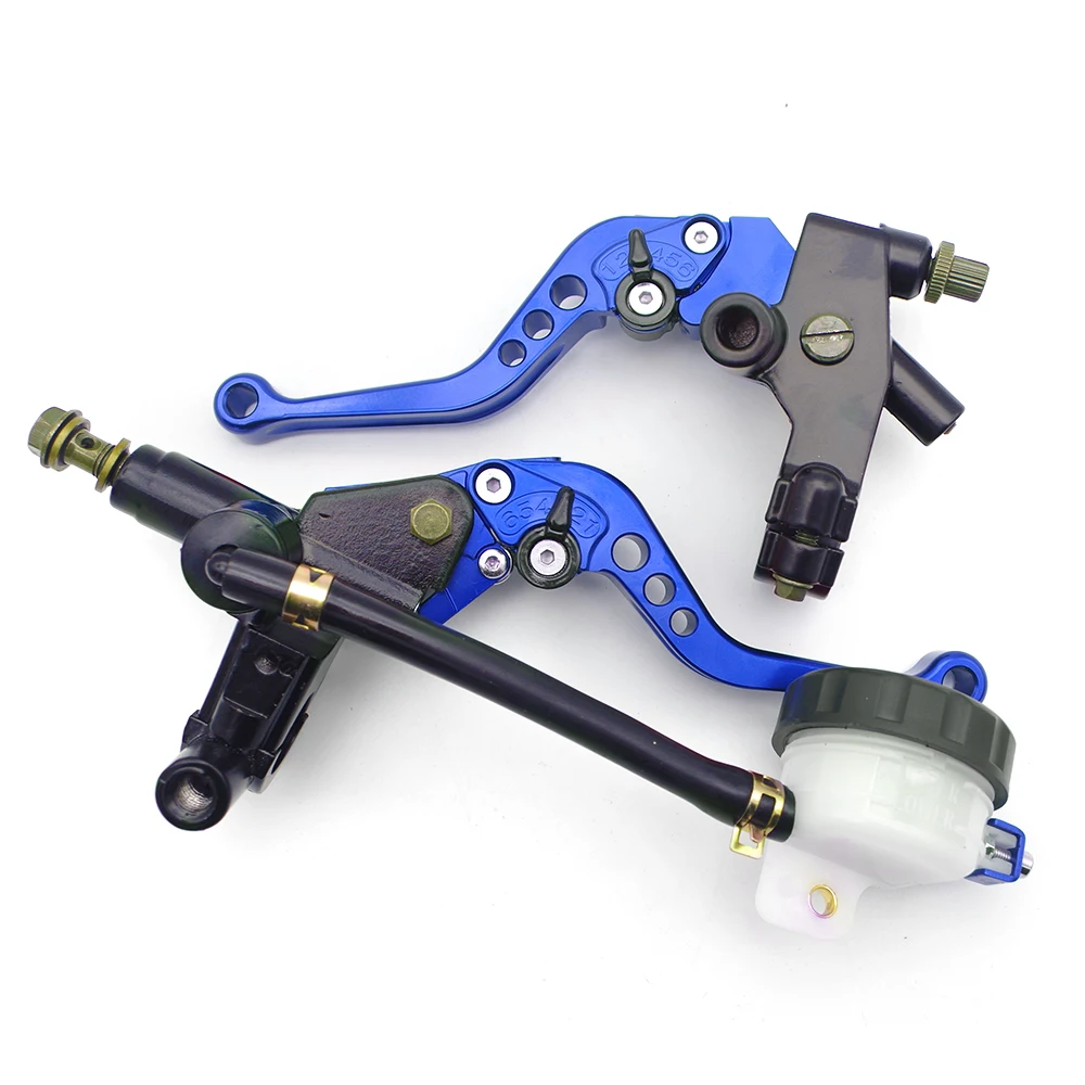 001 Blue Motorcycle Brake Clutch Lever Hydraulic Pump Master Cylinder for honda cb500 suzuki gsxr 1000 ktm 1190 adventure suzuki ltr 450 - Цвет: 001 Blue