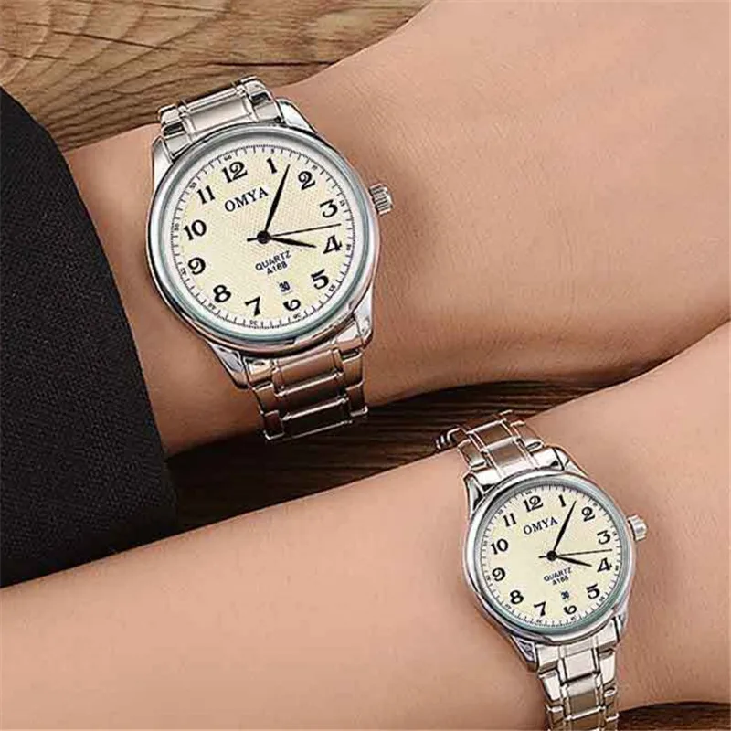 Mdnen Wedding Couple Watches for Lovers Steel Waterproof Gifts Couples Watch Man and Ladies Dress Men Clock Reloj Hombre | Наручные часы