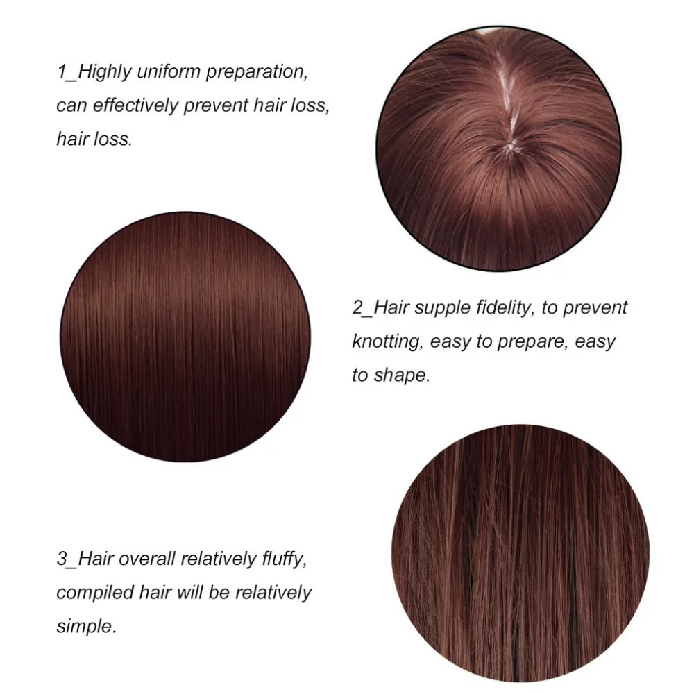 26 дюймов темно-коричневый манекен для обучения головы парикмахеры манекены
