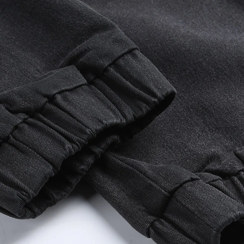 Летние черные штаны шаровары мягкие удобные прямые Slim Fit джинсы Мужчины 2017 Лидер