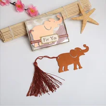 500 шт Свадебные подарки из металла lucky elephant Закладка с кисточкой в