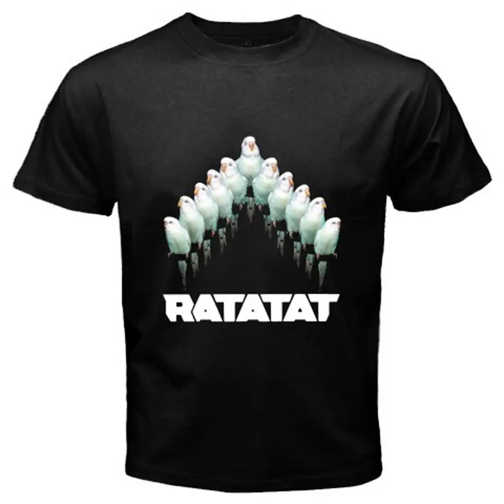 Новый ratatat альбом Логотип рок-музыки значок Для мужчин черный футболка Размеры S