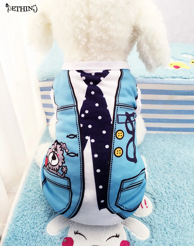 Новая весенняя и летняя жилетка для собак фальшивая лямка Одежда питомцев пальто