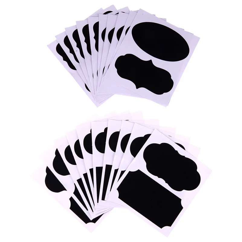 40pcs 9x5cm 5 компл./30 шт. наклейка для доски, кухонная банка, органайзер в форме сердца, меловая доска, этикетки, креативный домашний декор, канцелярские подарки - Цвет: 40pcs 9x5cm