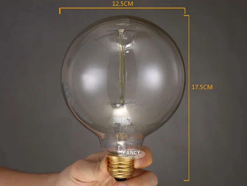 Лампа накаливания lightinbox E27 220 В винтажная лампа Эдисона в стиле ретро G125