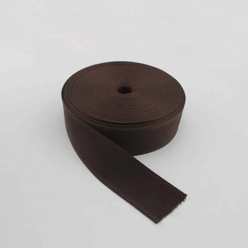 50yards 32mm 38mm wide black brown color Eco-Friendly nylon ribbon for DIY camera strap,sewing man shoulder bags strap
