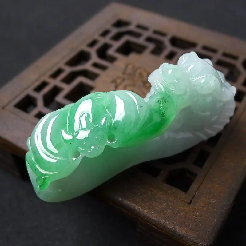 Подвеска из натурального нефрита дракона Руи красивый зеленый халцедон с