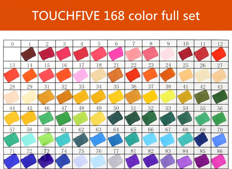 Touchfive, 30406080 цветов, двойная головка, художественные маркеры, ручка, маслянистая, алкогольная, эскиз, маркер, ручка, товары для рукоделия, для анимационного манга, рисование