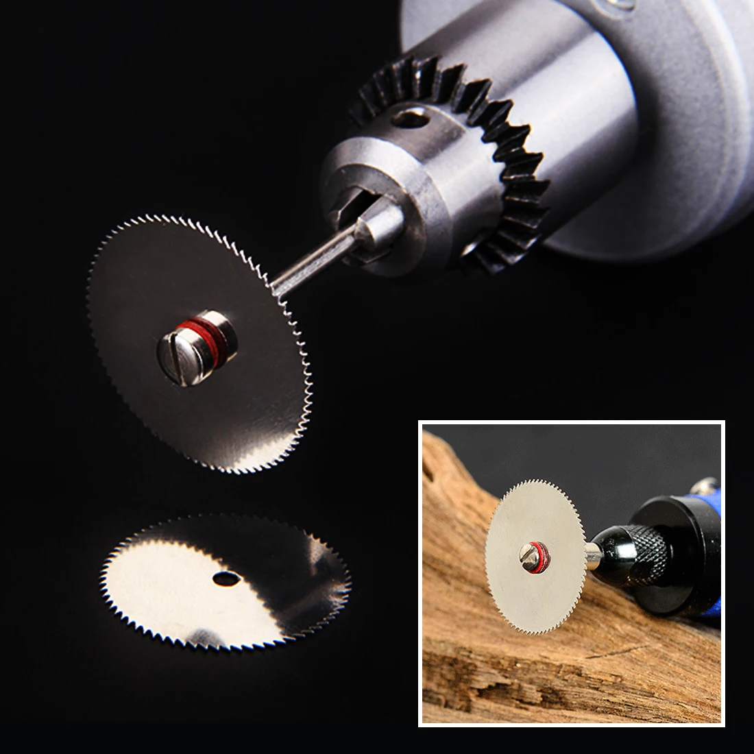 

10PC 22mm Cutting Disc Stainless Steel Abrasive Tool Reinforced Cut Off Wheel with 2 Mandrels Mini Drill Rotary Tool
