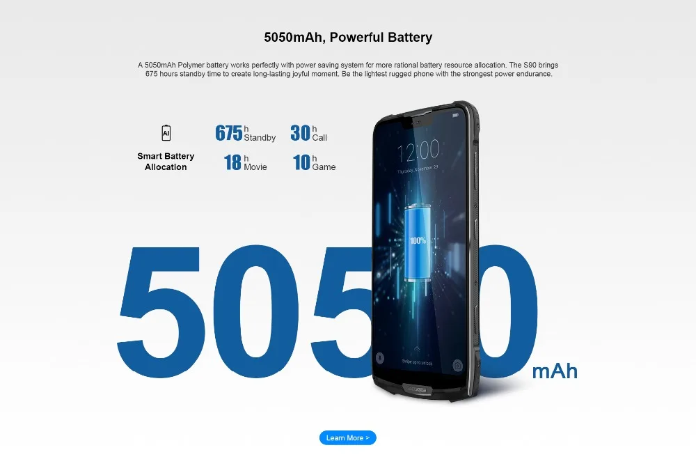 IP68 DOOGEE S90 4G мобильный телефон водонепроницаемый ударопрочный 5050mAh 6,18 ''MT6671 6GB 128GB смартфон 16MP камера Сотовый телефон