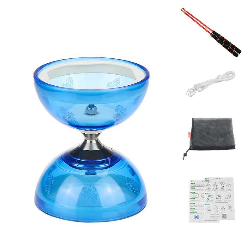Подшипник diabolo игрушки профессиональный набор Diabolo упаковка с веревочной сумкой Китай - Цвет: S-Blue