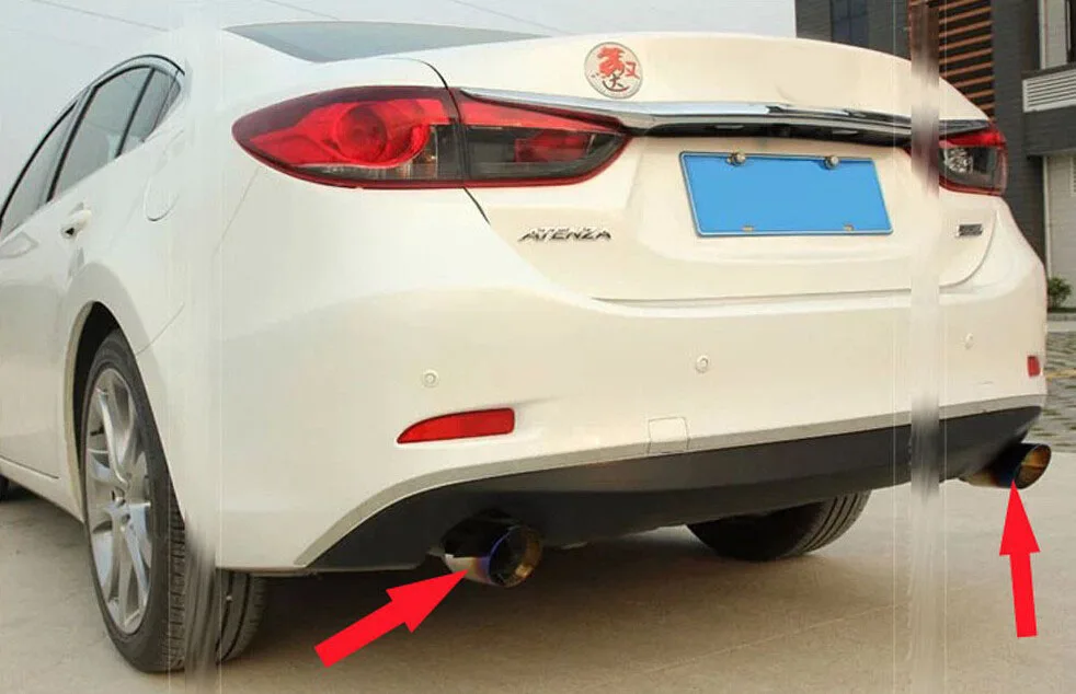 2 шт. хромированный наконечник из нержавеющей стали для Mazda 6 ATENZA 2014|chrome mazda|mazda
