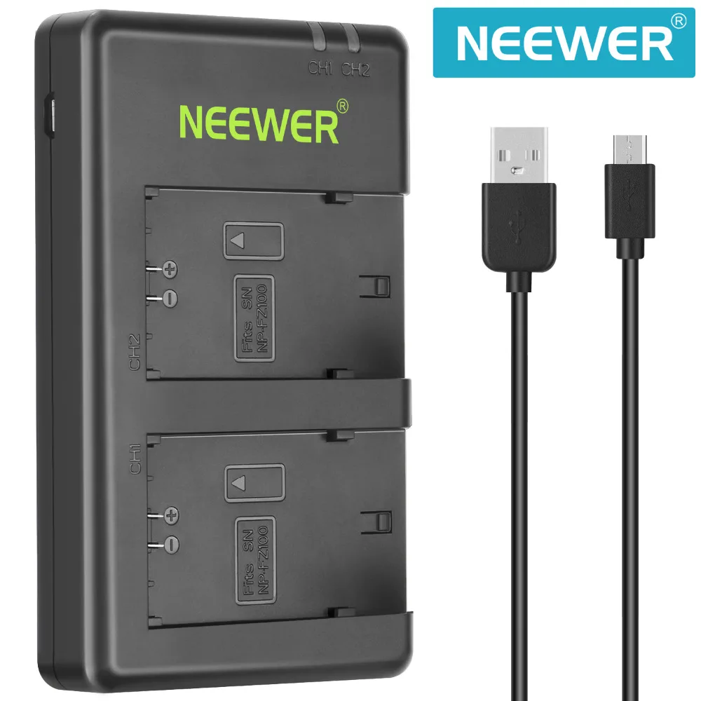 Neewer двойной микро порт USB зарядное устройство для батареи Sony NP FZ100 совместимо с