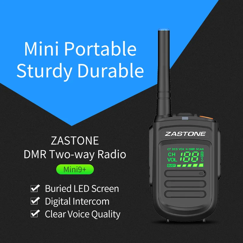 Zastone Mini9 plus DMR портативная цифровая рация UHF 400 470MHz HF трансивер коммуникатор