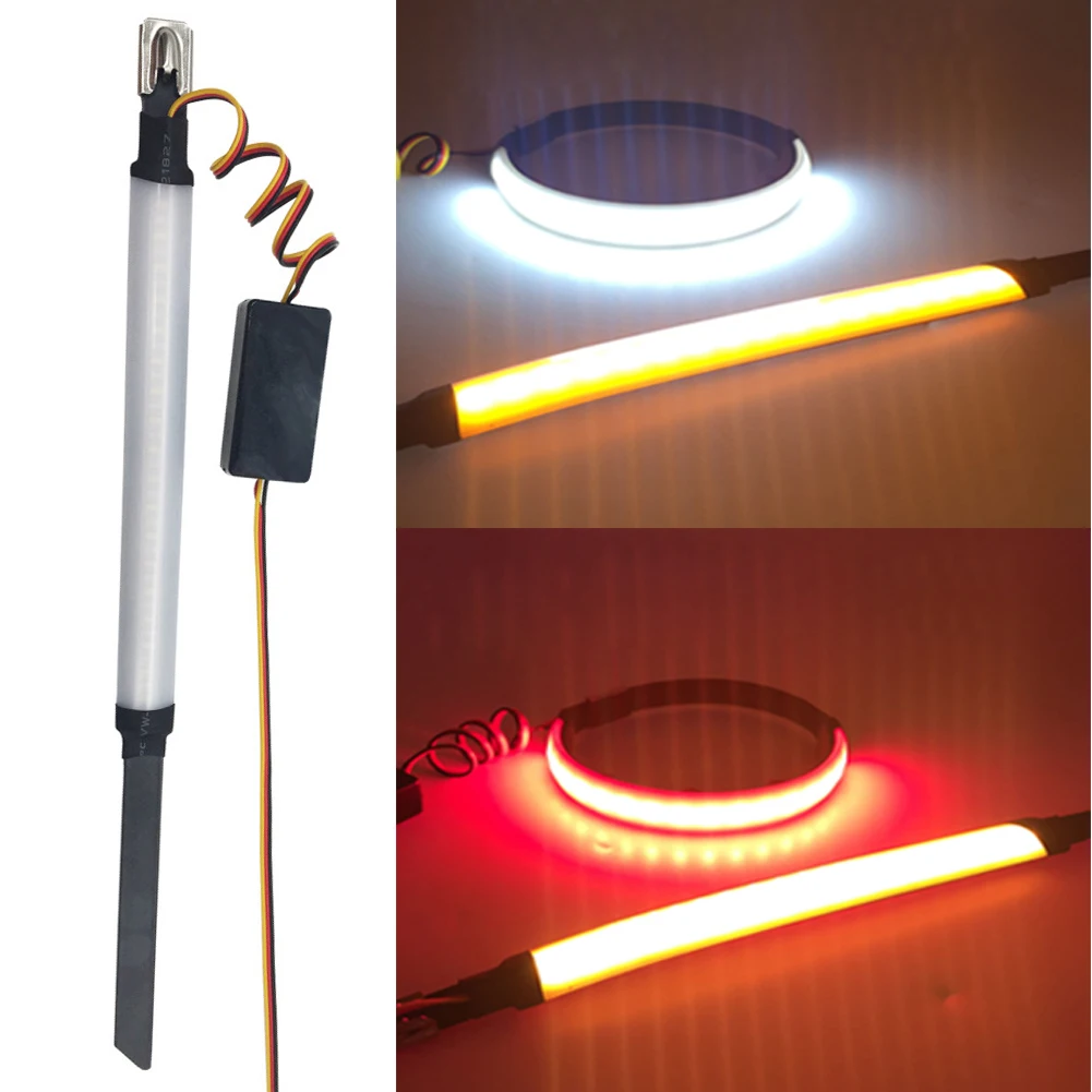 2 шт двухцветные кольца-полоски передние фары мотоцикла УФ гибкий индикатор