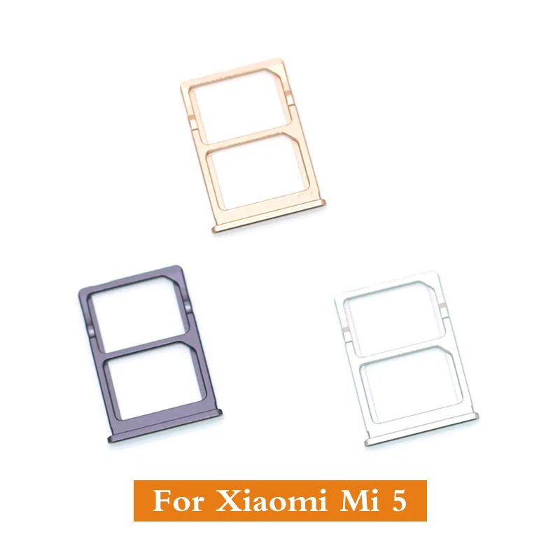 10 шт./лот для Xiaomi mi 5 новых SIM держатель карт слот лотка ремонт Запчасти черный цвет
