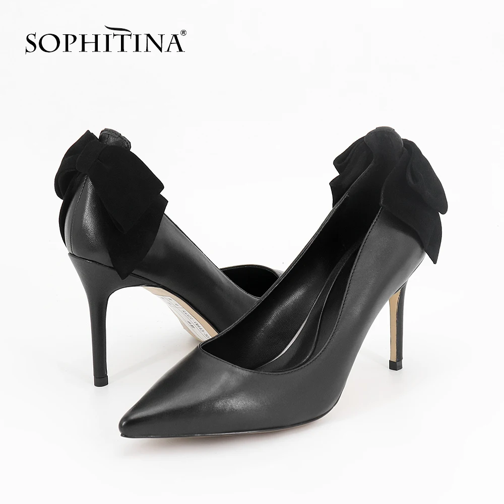 SOPHITINA/брендовые туфли лодочки с острым носком Элегантные Фиолетовые женские на