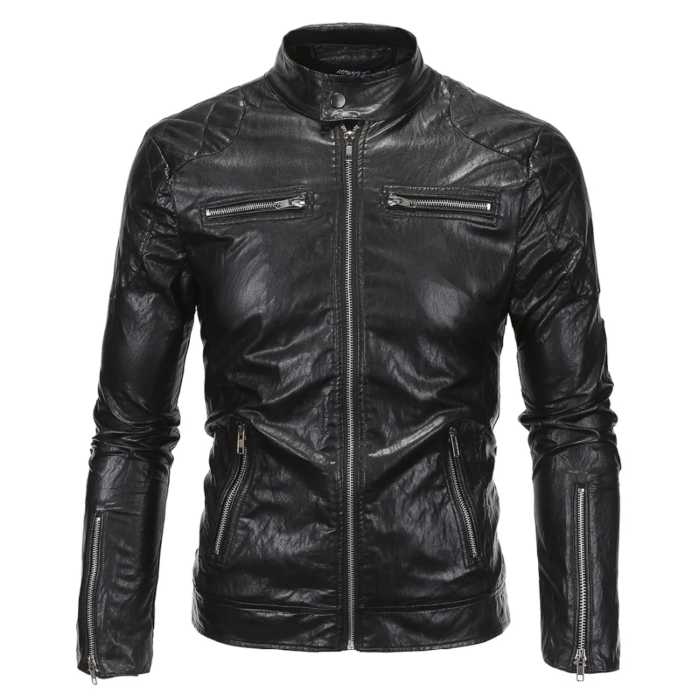 

Мужские черные кожаные и замшевые куртки, новая мужская приталенная кожаная куртка в стиле панк, большие размеры 4XL