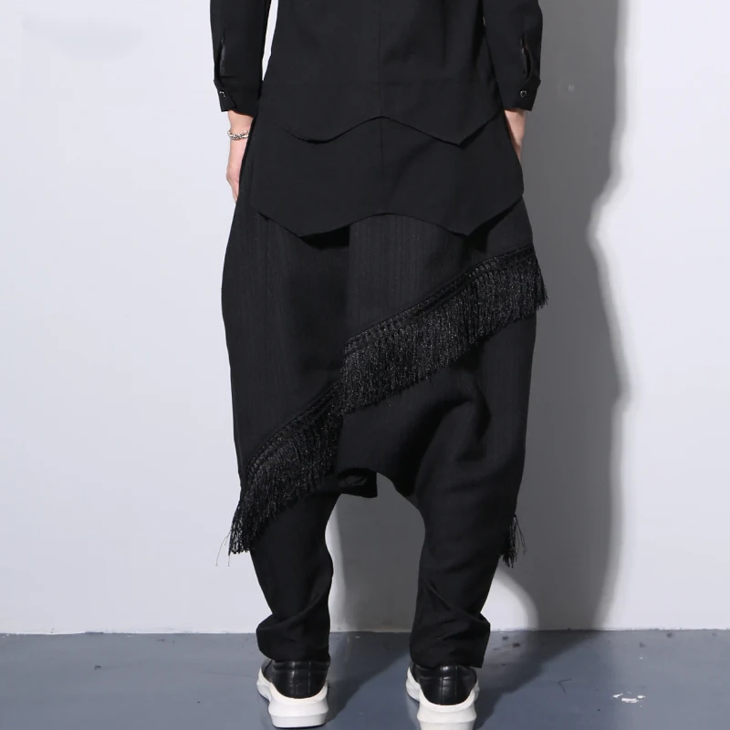 2017 новые весенние мужские Модные шаровары свободные штаны в стиле хип-хоп джинсы