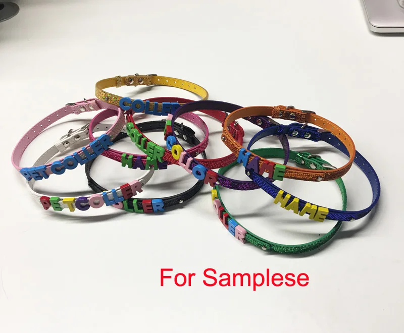 Оптовая цена! Ошейник для домашних животных 8*100 мм + 10x 50 шт.|letter charms|charms wholesalename charm |