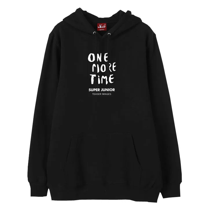 Kpop супер junior new album one more time флисовые/тонкие толстовки с буквенным принтом для