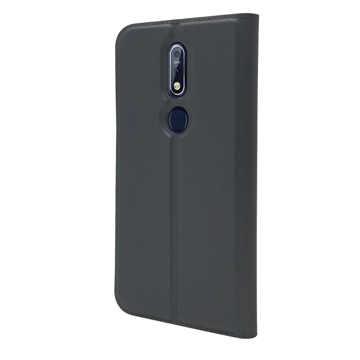 Ультратонкий матовый чехол для Nokia 7,1 5,84 дюйма Магнитный адсорбционный чехол с функцией держателя карты бизнес-Чехол
