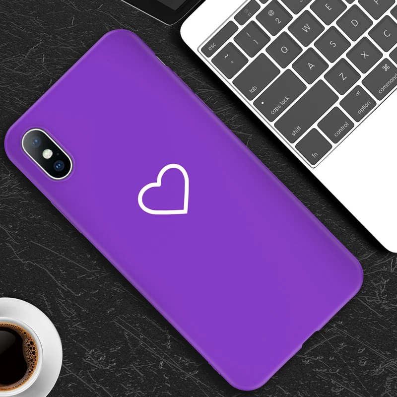 Lovebay Мягкий силиконовый чехол для телефона для пары Apple Iphone 11 Pro Max 8 7 6 6S Plus 5 5S SE XS Max XR X Love Heart TPU задняя крышка