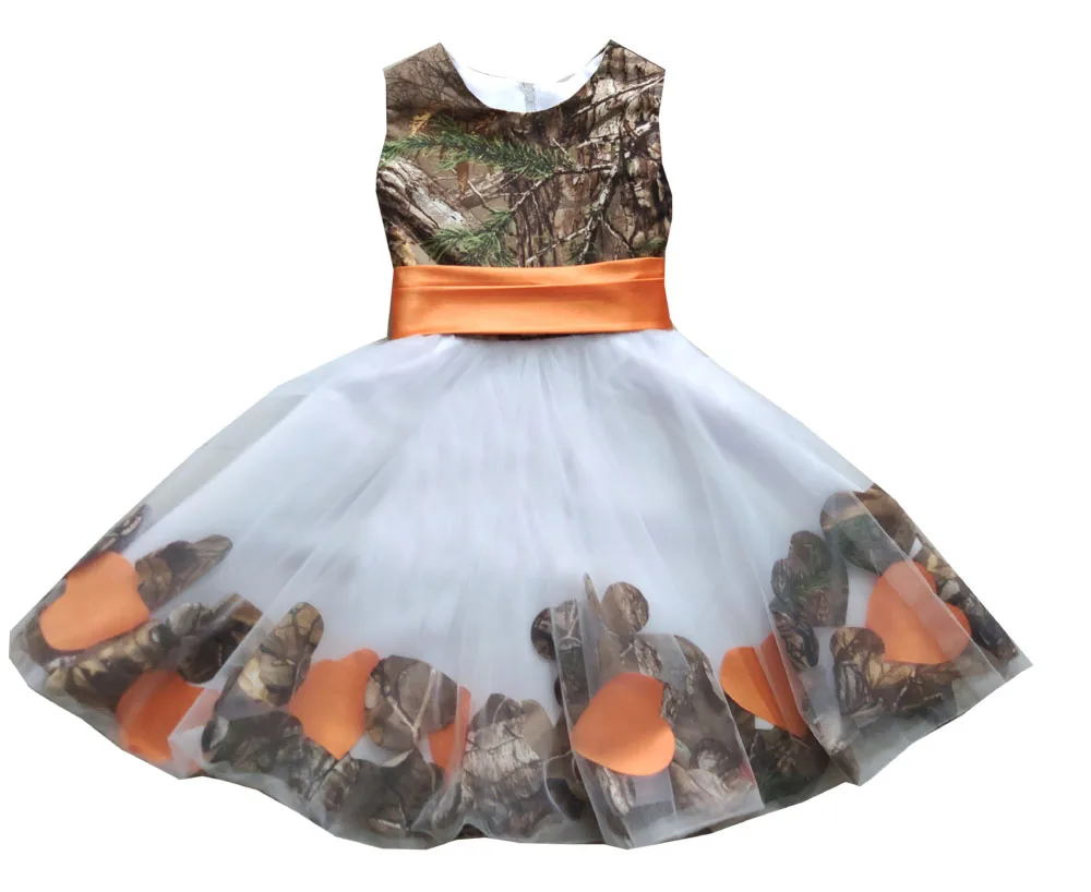 

Камуфляжные платья для девочек с цветами realtree, камуфляжные платья для детей, свадебвечерние нее платье
