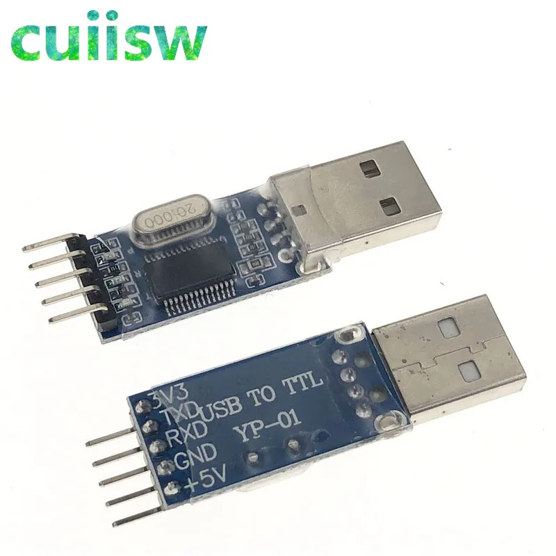 Модуль адаптера преобразователя PL2303 USB в RS232 TTL с пыленепроницаемой крышкой PL2303HX