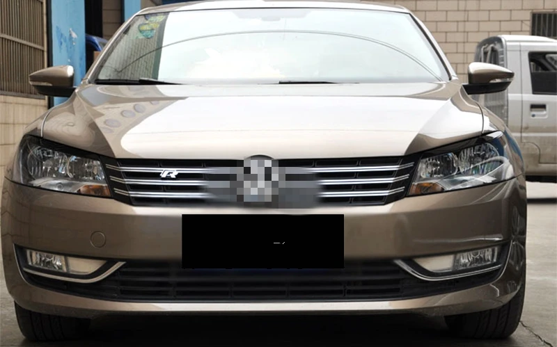 Для Volkswagen PASSAT CC 2013 автомобильный передний головной светильник, лампа для бровей, налобный светильник с полосками, 2 шт., автомобильный Стайлинг