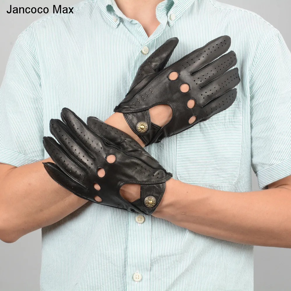 Jancoco Max Новые мужские Роскошные настоящие перчатки из оленьей кожи осень зима модные варежки для вождения перчатки из натуральной кожи Топ S7198
