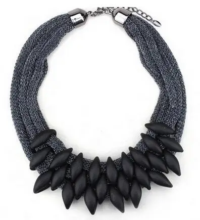 Женское ожерелье с подвеской ZOSHI плетеная цепочка из ткани пластиковые подвески