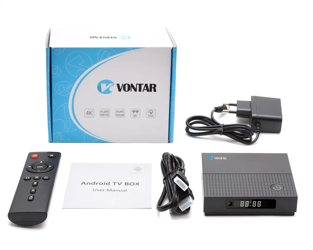 VONTAR TX92 3 Гб 64 ГБ Android tv box 7,1 Восьмиядерный 4K Amlogic S912 2,4 г/5 ГГц Wifi BT4.1 Сталкер медиаплеер телеприставка