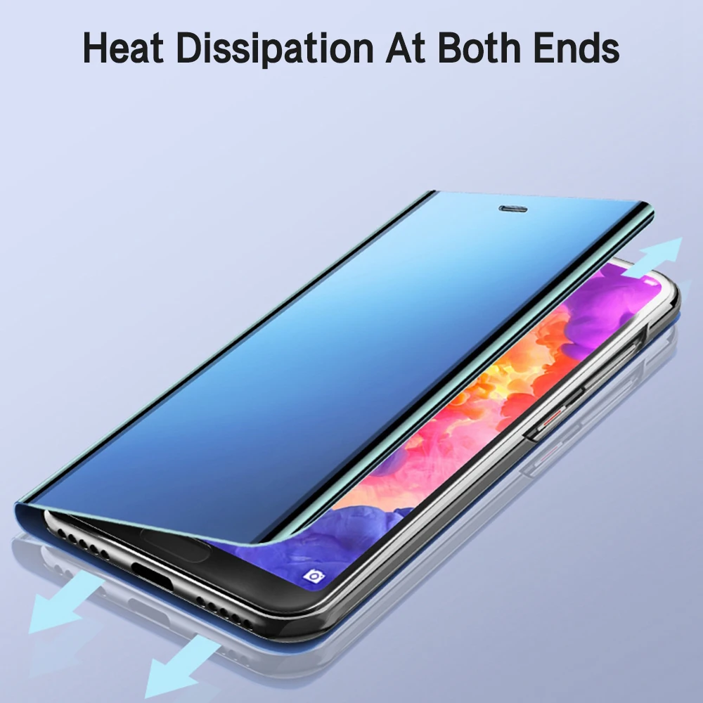 OTAO Clear View смарт Зеркало чехол для телефона huawei P20 Pro P10 P9 P8 Lite Коврики 9 8 10 Чехлы Флип