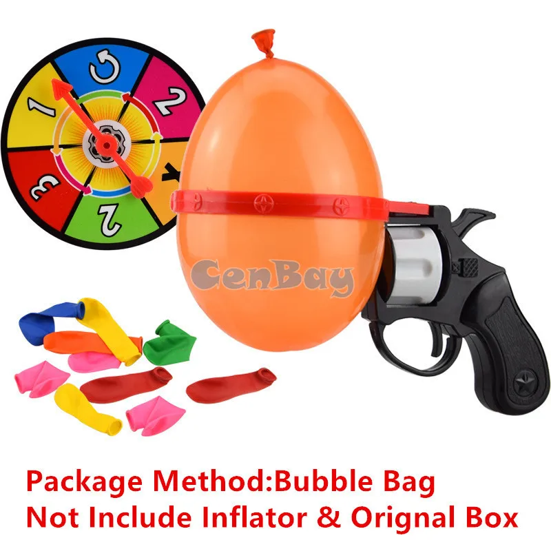 Забавная игрушка-пистолет Funny Tricky Gun Toy Russian Roulette Model Balloon Interactive Toys Lucky Party Game for Adults & Kids Family.