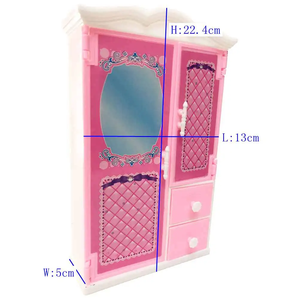 Аксессуары для кукол NK 1 шт. розовый гардероб шкаф куклы Барби мебель сказочного