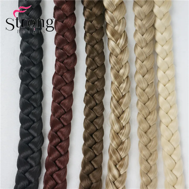 StrongBeauty, блонд, длинный рыбий хвост, коса, конский хвост, наращивание, синтетический зажим, шиньон, цвет на выбор