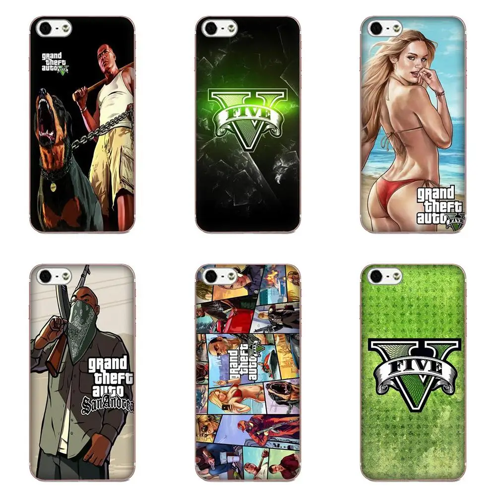 Мягкий ТПУ защитный чехол Grand Theft Auto Gta 5 1 для Samsung Galaxy Note 8 9 S3 S4 S5 S6 S7 S8 S9 S10 mini Edge Plus