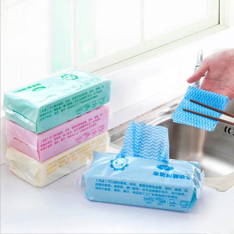 1 упаковка (80 шт.) салфетка для мытья кухни нетканое одноразовое полотенце не