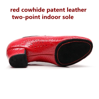 red patent 2point in WUUQAO, обувь для взрослых, детская обувь для латинских танцев, мужская и женская обувь для джаза, обувь для занятий танцами, ткань Оксфорд и воловья кожа - Цвет: red patent 2point in