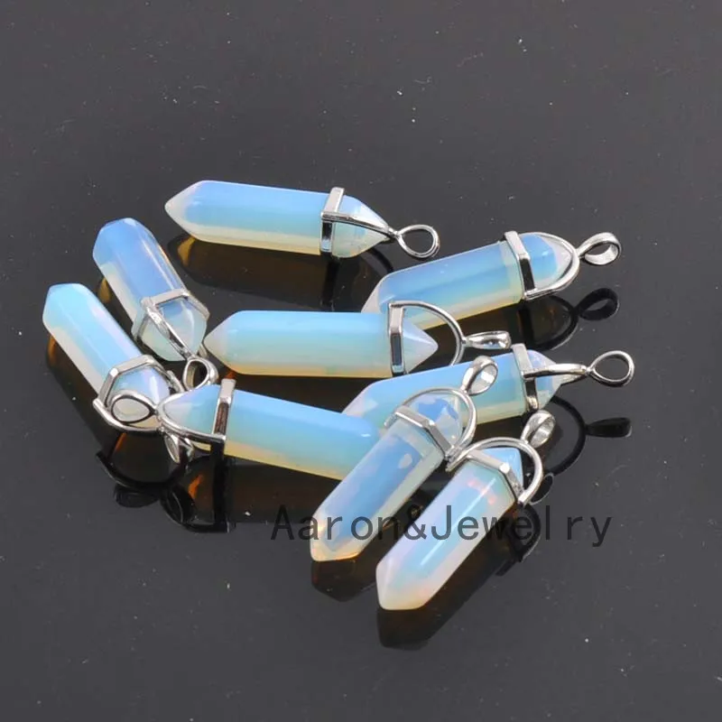 Moonstone pedra da lua кулоны из цилиндрического Кварца ожерелья с лечебными точками