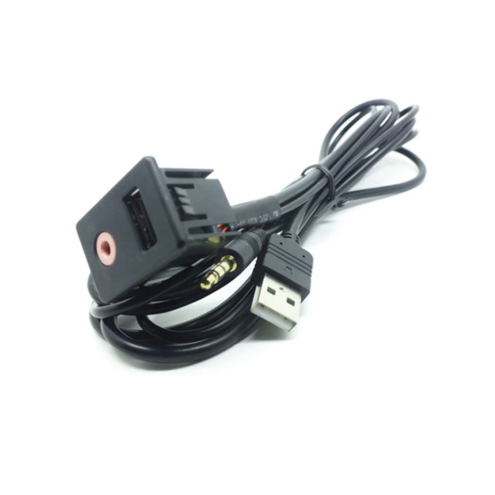 Новый автомобиль приборной панели заподлицо USB Порты и разъёмы 3 5 мм AUX свинцовый
