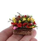 1 шт. миниатюрный бонсай цветочный куст с деревянным горшком (Цвет: многоцветный) продажа 112 миниатюрный кукольный домик разных цветов