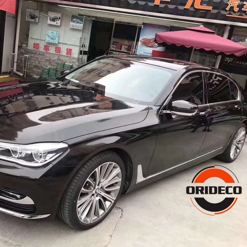 2019 Новинка 1 52*20 м глянцевый страз Черная Виниловая Автомобильная обертка