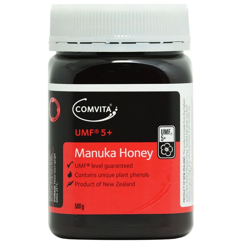 NewZealand Comvita Manuka honey UMF5+ 500 г для пищеварительного здоровья, дыхательная система, кашель, боль в горле