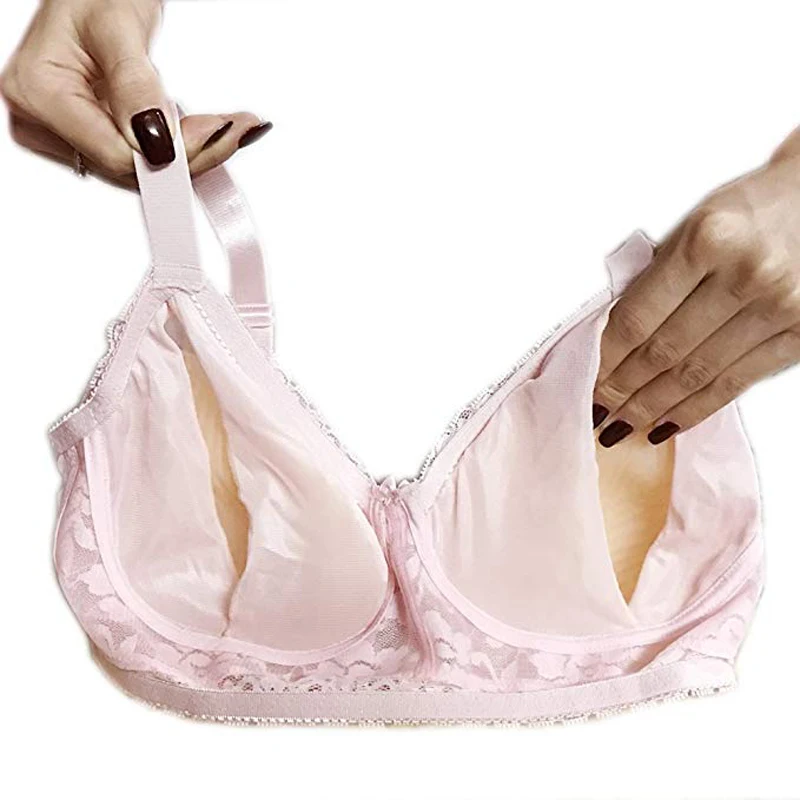 Sexy See Through mastectomy Bra Pocket for Silicone Breast forms Comfortable Ajusen Fake |