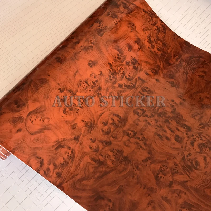 10/20/30/40/50 см * 152 высокий глянцевый интерьер автомобиля текстурированная древесина