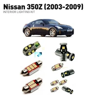 led interior lights for nissan 350z 2003 2009 9pc led lights for cars lighting kit automotive bulbs canbus
