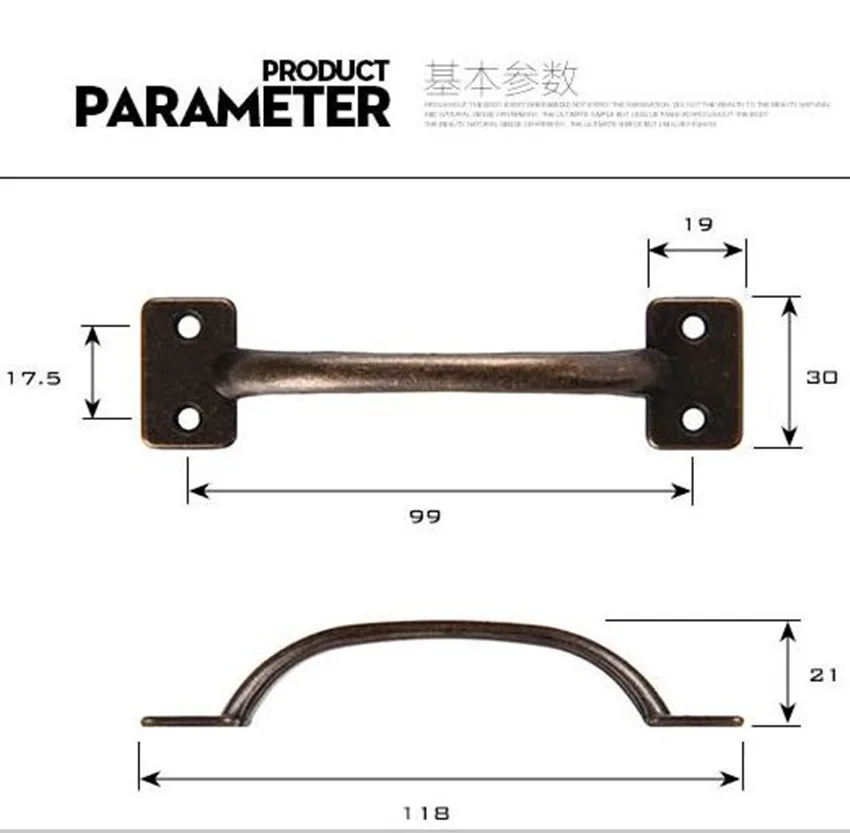 Ручки для мебели в стиле ретро 99 мм 4 дюйма|drawer pulls|cabinet dresserhandle bronze |